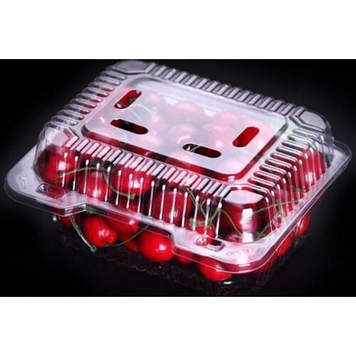 1200pcs/lot Transparent plastic Fruit Box Vegetable Box Strawberry Cherry Fruit Packing Box Plastic Box For Party
