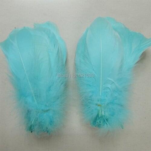 200pcs/lot!13-18cm long Light Blue Loose Goose Nagoire Feathers Perfect for crafts,costume design,headbands,hair fascinators