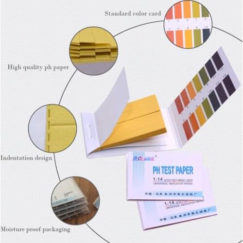 50 Pieces / Lot Ph Test Paper 1-14ph Wide-band Test Strip Portable Paper Litmus Tester / New Measurement and Analysis Instrument