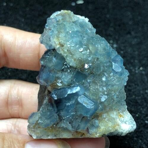 51.6g natural blue-green fluorite mineral ring vein healing teaching specimen stone decoration collection ornaments
