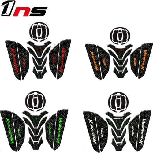 For Kawasaki Ninja Z650 Z900 Versys X300 Motorcycle Accessories 3D Fiber Sticker Sets Tank Decal Protector Pad Set