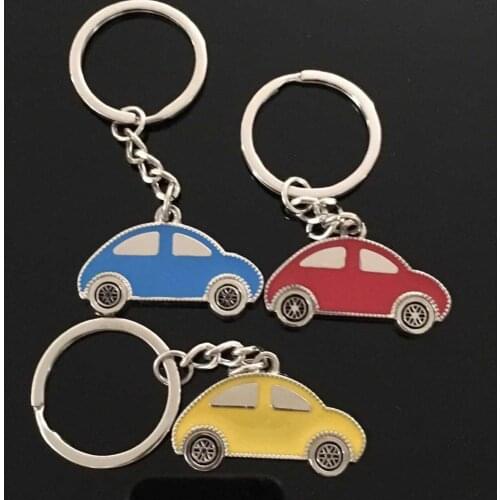 FREE SHIPPING BY DHL 100pcs/lot New Lovely Metal Car Shaped Keychains Zinc Alloy Mini Van Keyrings for Promotion Gifts