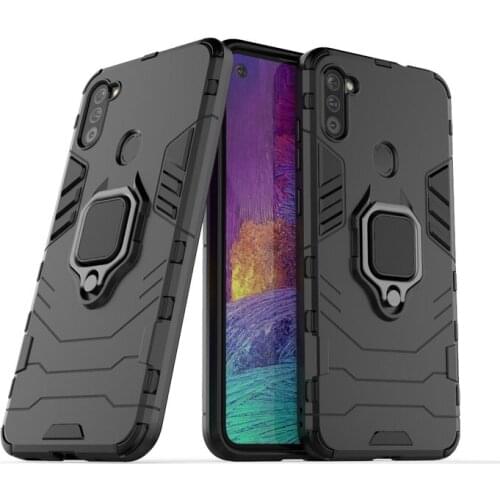 Case For Samsung M11 Luxury Armor Phone Case For Samsung Galaxy M11 A11 Magnetic Metal Finger Ring Hard Matte Process Cover 6.4"