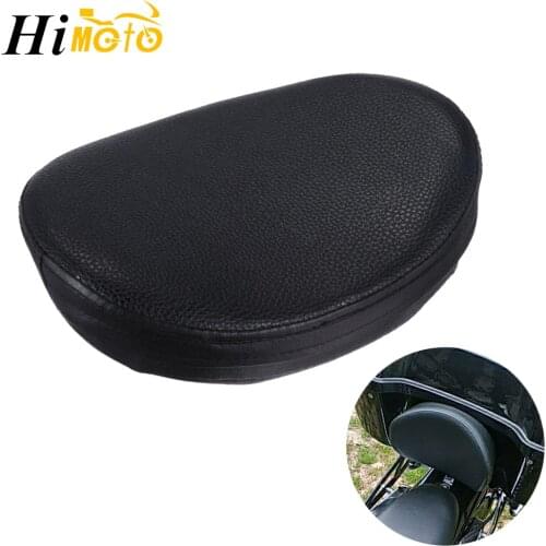 Black Universal Motorcycle Rear Passenger Backrest Sissy Bar Cushion Pad For Honda Yamaha SUZUKI Harley Bobber Chopper Custom