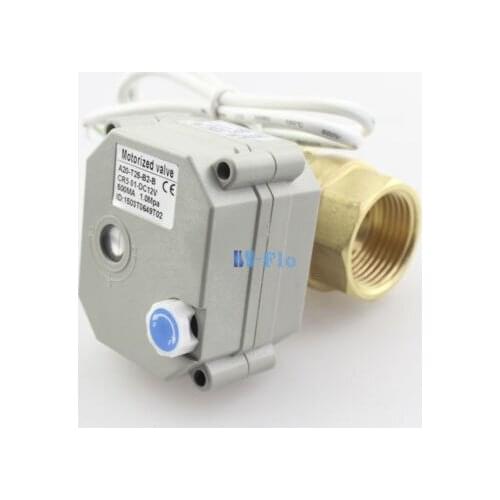 DN8-32 AC9V-24V 2 Way Full Bore Motorized Ball Valve NPT/BSP 2 Wires Control Electric Brass Ball Valve CR2-02