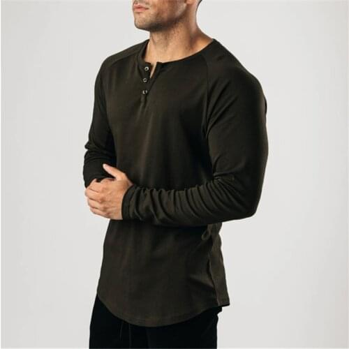 Sport Shirt Gym clothing fitness t shirt men fashion extend hip hop Autumn long sleeve t-shirt cotton bodybuilding muscle tshirt