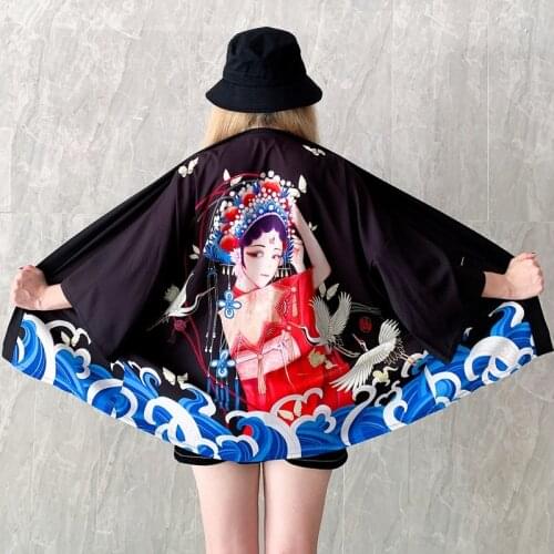 Haori Kimono Women Japanese Japan Clothes Yukata WomenS Kimono Cardigan Japanese Streetwear Shirt Cosplay Summer Kimono FF2021