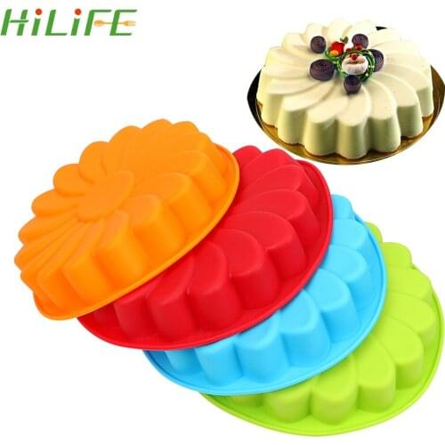 HILIFE DIY 3D Sunflower Form Fondant Cake Silicone Mold Cake Decorating Tool For Baking Cookie Mould Kitchen Pastry