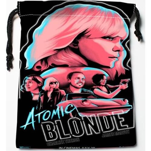 Custom Atomic Blonde Drawstring Bags Custom Storage Bags Storage Printed gift bags More Size 18*22cm Compression Type Bags