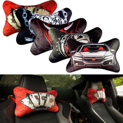 JDM Hellaflush style modified car headrest Car Neck Rest Headrest Cushion Pillow Auto Neck pillow for universal car