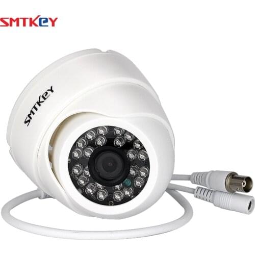 SMTKEY Black or White Color 1.0MP 720P AHD 2000TVL 3.6mm Built in IR Filter cctv camera indoor cctv camera