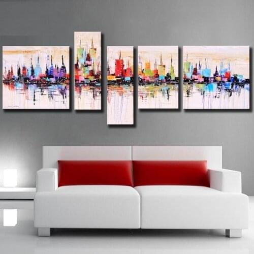 Oil paintings on canvas York City Picture Canvas Painting 100% Handpainted American Style Modern Abstract Home decoration 168003