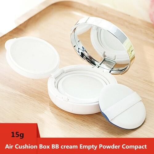 Powder Compact Box Empty Air Cushion Puff Box BB Cream Foundation Portable Cosmetic Makeup Case Container with Powder Sponge