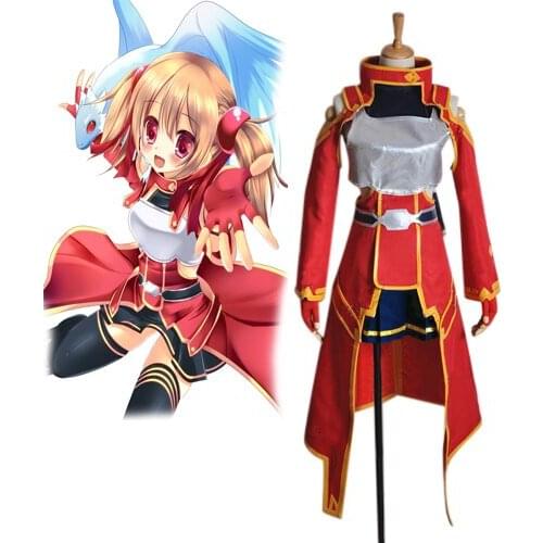 Silica Red Outfit Cosplay Sword Art Online Silica Cosplay Costume Custom Made Full Set Any Size for Unisex