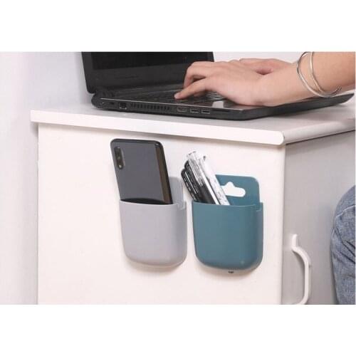 Creative Wall-mounted Remote Control Storage Box Seamless Self-adhesive Plastic Multi-function Shelf Self-adhesive Practical