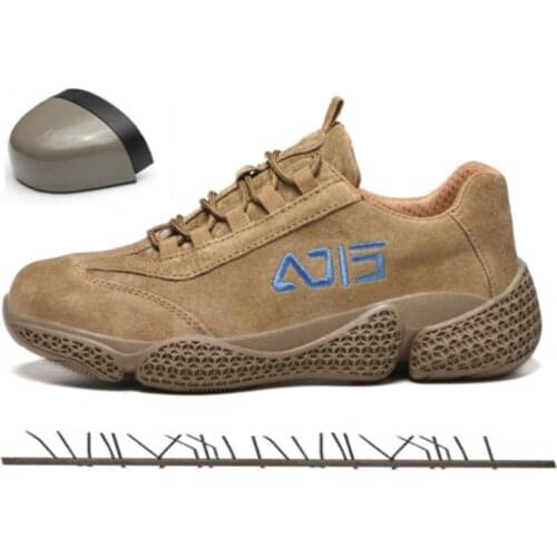 Retro Designer Sneakers Men Steel Toe Cap Waterproof Work Safety Shoes Men Outdoor Building Indestructible Shoes Woman Footwear