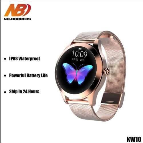 KW10 Smart Watch Women IP68 Waterproof Heart Rate Monitoring Bluetooth Fitness Bracelet Smartwatch For Android IOS