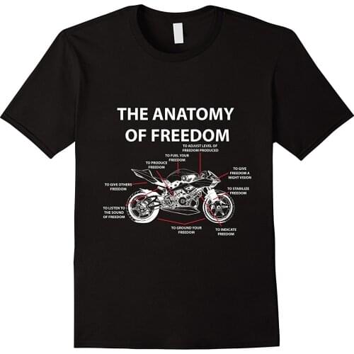 MenS Lastest 2019 Simple Style The Anatomy Of Freedom Motorcycleche Guevara T Shirt