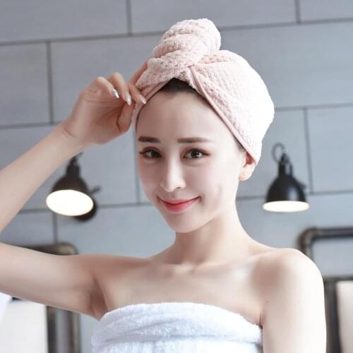 Soft Women Towels Bathroom Microfiber Absorbent Hair Towel Dryer Bath Towel Shower Cap Wrapped Towels Bathroom Drying Strong