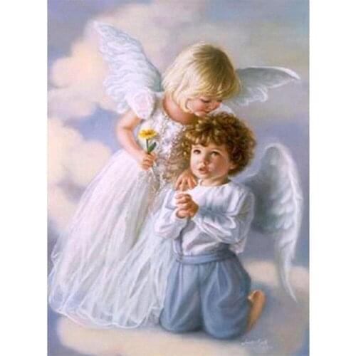 Region Angel DIY Cross Stitch 11CT Embroidery Kits Craft Needlework Set Cotton Thread Printed Canvas Home Decoration Sale