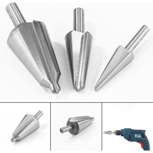Newest 3Pcs HSS Steel Taper Drill Bits Set Umbrella Cone Cutter Kit For Wood Metal Shank Chamfer Cutter 16-30.5MM 5-20MM 3-14MM