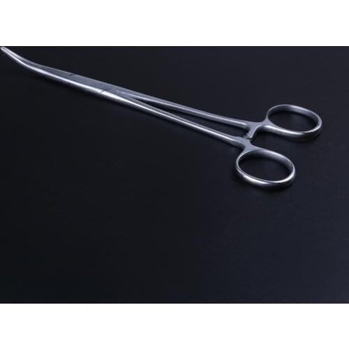 18cm Fishing Stainless Steel Curved Tip Hemostat Locking Clamp Forceps Plier