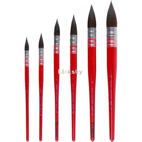 117 Alvaro Castagnet Squirrel Mop Brush By NEEF Australia,mop-shaped,Castagnet Wire Bound Squirrel W/colour Artists Brush