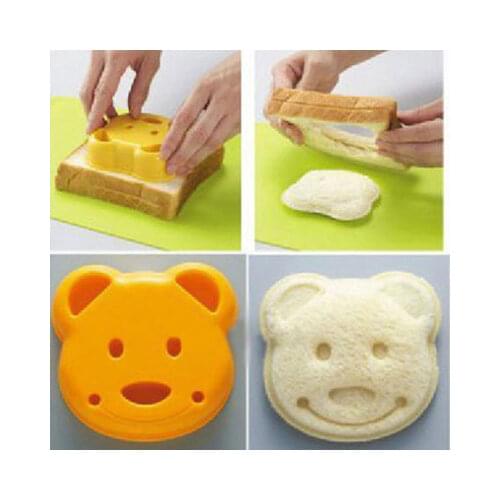 Cute 1pcs DIY Bear Sandwich Mould Bread Mould Sandwich Maker Mould Mold Bread Cake Mold Maker Creative Tool Kitchen