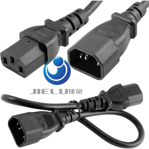 C13 to C14 CPU PDU Power Mains Male to Female Extension Cable COMPUTER CABLE power cord extension cable 0.3M 0.9FT 30cm 10pcs