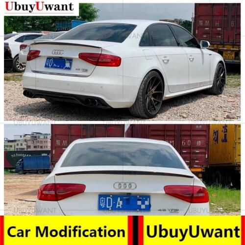 UBUYUWANT Rear Spoiler ABS Material Primer Color Car Tail Wing Decoration Trunk Spoiler For 2012 2013 2014 2015 Audi A4 B8.5