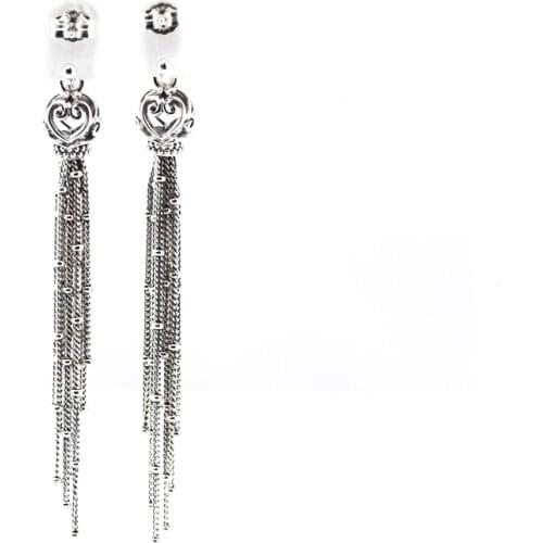 Enchanted Tassels Drop Earrings 925 Sterling Jewelry Drop Earrings For Woman Wedding Fashion Elegant Earrings