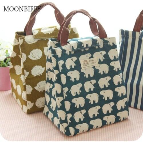 Female Lunch Food Box Bag Fashion Insulated Thermal Food Picnic Lunch Bags for Women Kids Men Cooler Tote Bag Case
