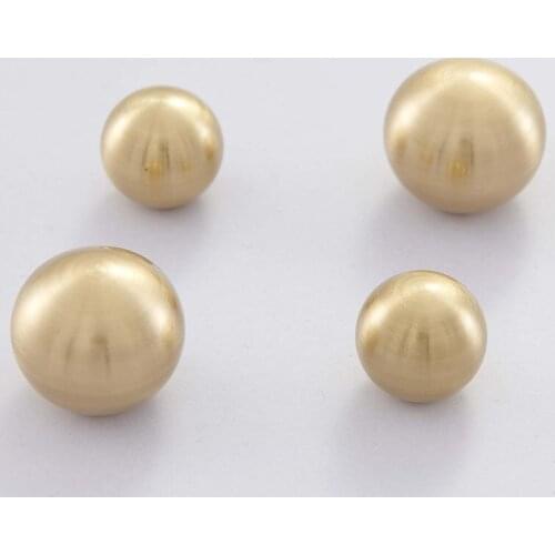 1Pc 18/25/32mm Round Copper Handle Furniture Cabinet Door Drawer Handles Wardrobe Pulls Knob Golden Wall Hooks Solid Brass