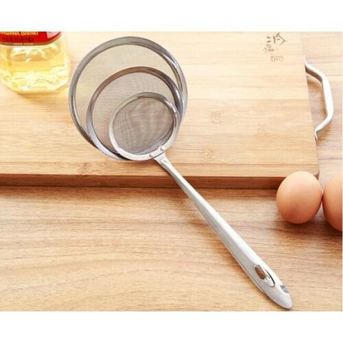 1PC 3 Size Stainless Steel Wire Fine Mesh Oil Strainer High Quality Flour Sifter Sieve Colanders DIY Kitchen Tools NX 028