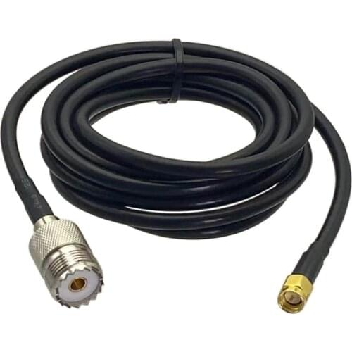 1Pcs RG58 SMA Male Plug to UHF SO239 Female Jack Connector RF Coaxial Jumper Pigtail Cable For Radio Antenna 6inch~30M