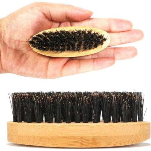 100pcs Bamboo Mini Brush Beard Brush Portable Traveling Brushes for Men Grooming SN3669