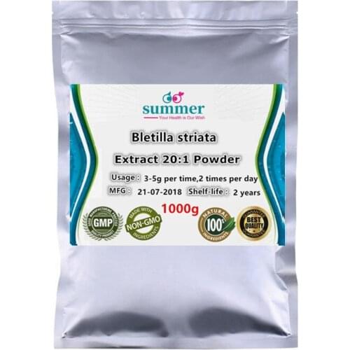 1000g Natural Bletilla striata extract 20:1 powder,Bai ji powder,Bletilla hyacinthina Reichb extract for hemostatic,Antifungal