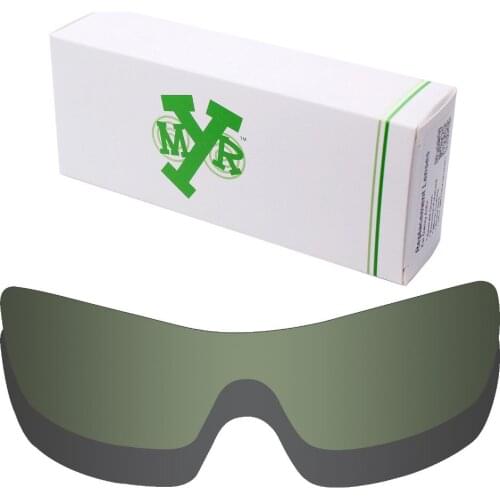 2 Pieces Mryok Anti-Scratch POLARIZED Replacement Lenses for-Oakley Batwolf Sunglasses Lens Stealth Black & Grey Green