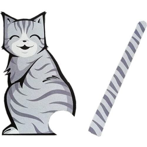 3D Funny Cartoon Cat Moving Tail Car Stickers Reflective Car Styling Window Wiper Decals Rear Windshield Decorate Stickers