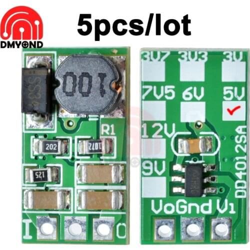 5Pc Mini DC-DC 5V-40V To 5V 1A Step Down Power Supply Module Voltage Buck Converter Adjustable Buck Module 90% 5V 9V 12V PWM PFM