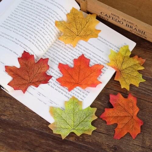 7cm Artificial Silk Maple Leaves for Photography Props Craft Fake Vivid Leaf for Photos background DIY Scrapbooking Decoration