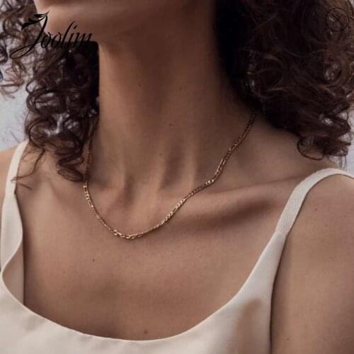 Joolim Gold Color Link Chain Necklace Stainless Steel Necklace Wholesale