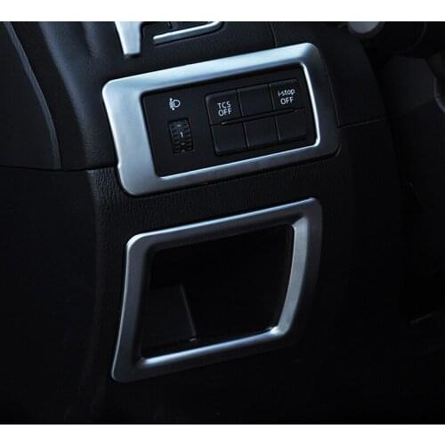 2pcs ABS Chrome Headlight switch decorative sequins cover for Mazda CX-5 CX5 2015 2016 car accessories