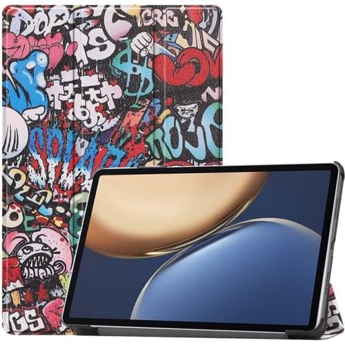 Colorful printed case For Honor Pad V7 Pro BRT-W09 11 inch 2021 Slim Folding Stand Smart PU leather Cover