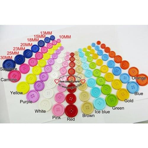 10MM-30MM Colors Dyed Plastic Shirt Buttons Coat Boots Sewing Clothes Accessory 4 Hole Round Garment Fit P-111