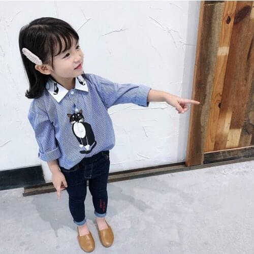 Kids Clothing Spring Autumn Girls Thin Long-sleeved Shirt Small Children Plus Jacket Foreign Air Grid Shirt