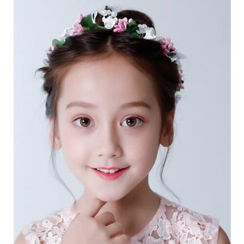 2019New childrens headdress girls show accessories headband wild Princess wreath flower flower girl hair accessories