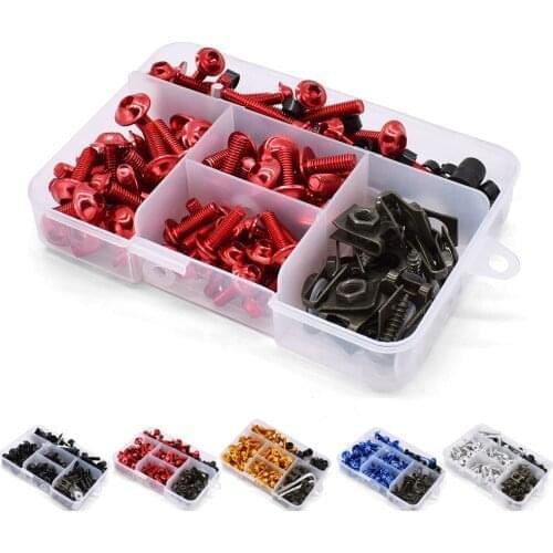 For Honda Hornet 250 CB 600F CBF600 CBR600F CB919 VTX1300 Universal Motorcycle Fairing Screws Windscreen Body Spring Bolts Kit