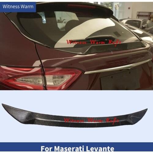 For Maserati Levante Carbon Fiber / FRP Rear Trunk Lip Middle Spoiler Window Wing car body kit 2016 - 2019