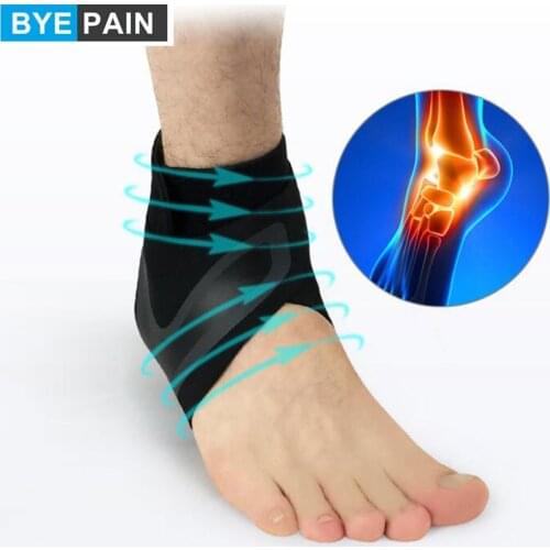 1Pcs BYEPAIN Breathable Ankle Brace Support Adjustable Ankle Stabilizer with Compression Wrap Support for Men & Women